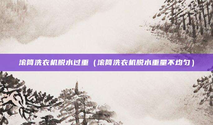滚筒洗衣机脱水过重（滚筒洗衣机脱水重量不均匀）