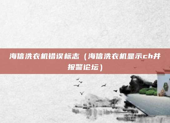 海信洗衣机错误标志(海信洗衣机显示ch并报警论坛)