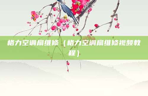 格力空调扇维修（格力空调扇维修视频教程）