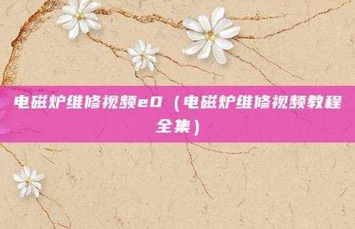 电磁炉维修视频e0（电磁炉维修视频教程全集）