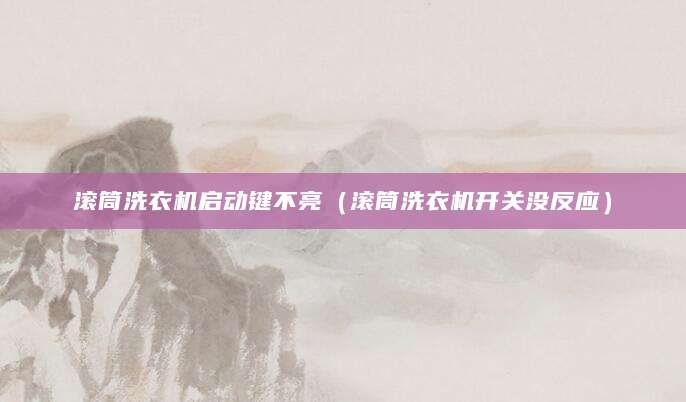 滚筒洗衣机启动键不亮（滚筒洗衣机开关没反应）