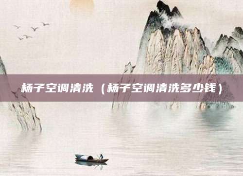杨子空调清洗（杨子空调清洗多少钱）
