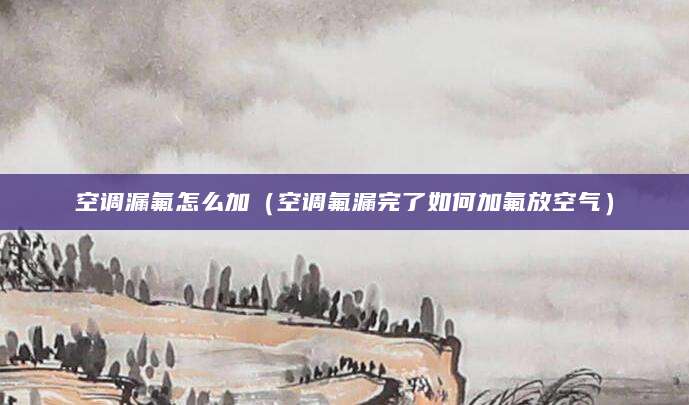 空调漏氟怎么加（空调氟漏完了如何加氟放空气）
