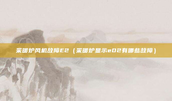 采暖炉风机故障E2（采暖炉显示e02有哪些故障）