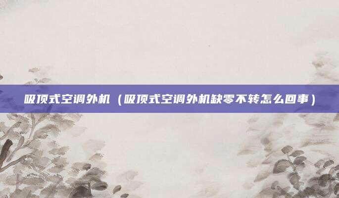 吸顶式空调外机（吸顶式空调外机缺零不转怎么回事）