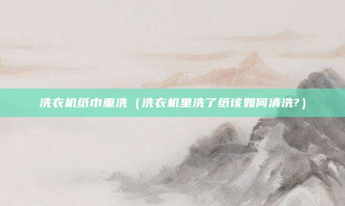 洗衣机纸巾重洗(洗衣机里洗了纸该如何清洗?)