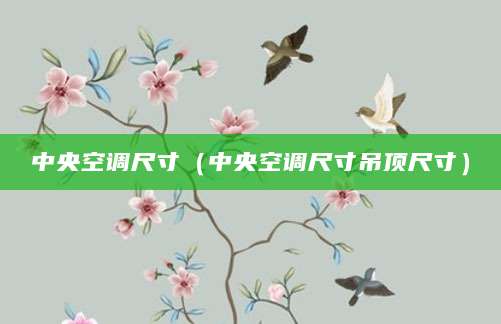 中央空调尺寸（中央空调尺寸吊顶尺寸）