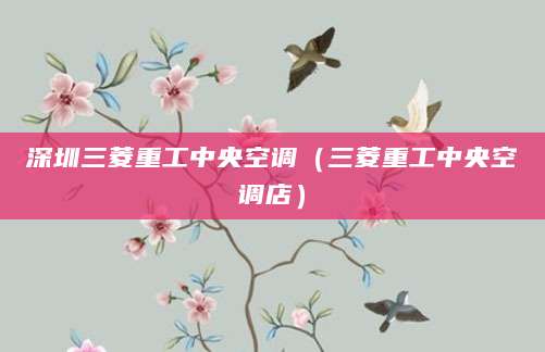深圳三菱重工中央空调（三菱重工中央空调店）