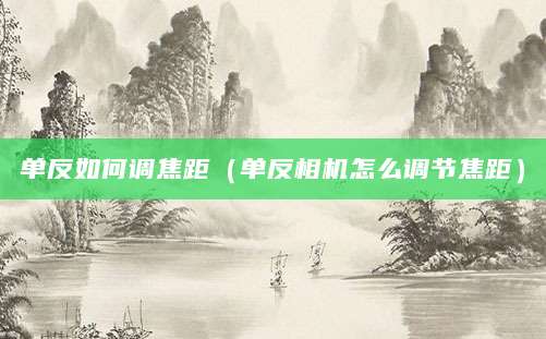 单反如何调焦距（单反相机怎么调节焦距）
