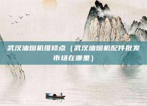 武汉油烟机维修点（武汉油烟机配件批发市场在哪里）