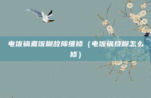电饭锅煮饭糊故障维修（电饭锅烧糊怎么修）