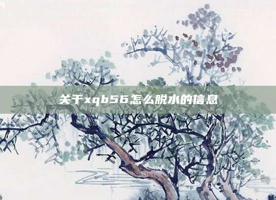 关于xqb56怎么脱水的信息