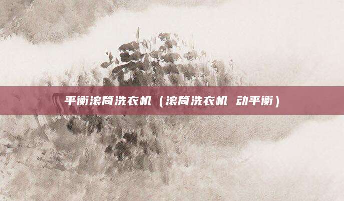 平衡滚筒洗衣机(滚筒洗衣机 动平衡)