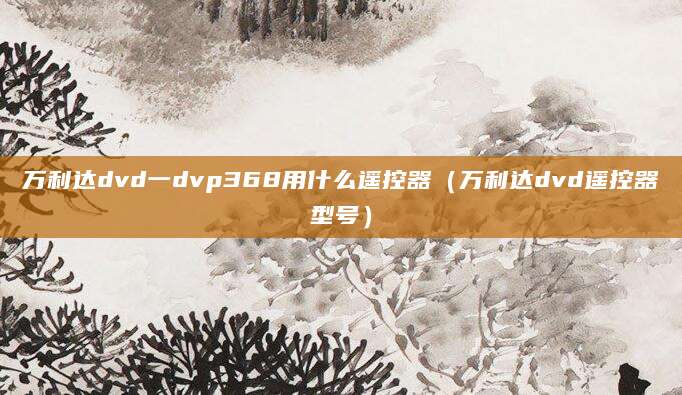 万利达dvd一dvp368用什么遥控器（万利达dvd遥控器型号）