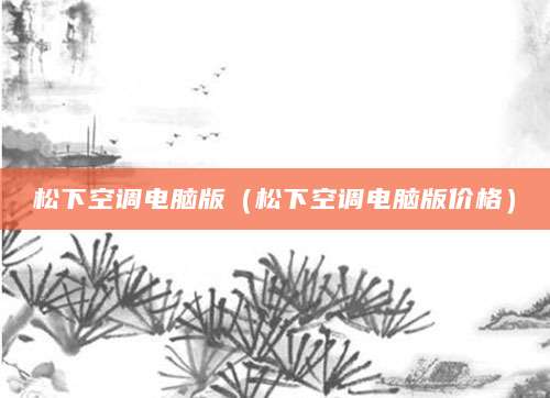 松下空调电脑版（松下空调电脑版价格）