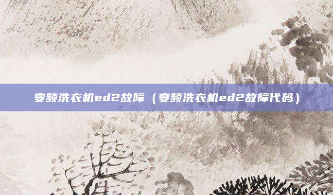 变频洗衣机ed2故障（变频洗衣机ed2故障代码）