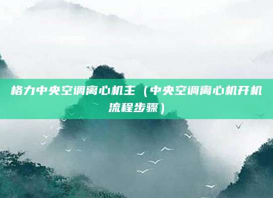 格力中央空调离心机主（中央空调离心机开机流程步骤）