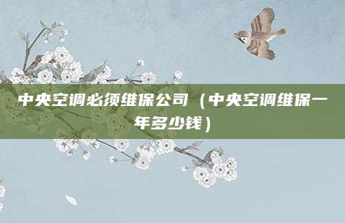 中央空调必须维保公司（中央空调维保一年多少钱）