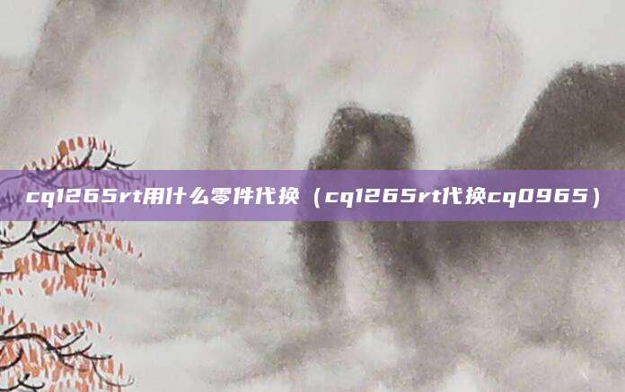 cq1265rt用什么零件代换（cq1265rt代换cq0965）