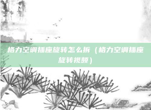 格力空调插座旋转怎么拆（格力空调插座旋转视频）