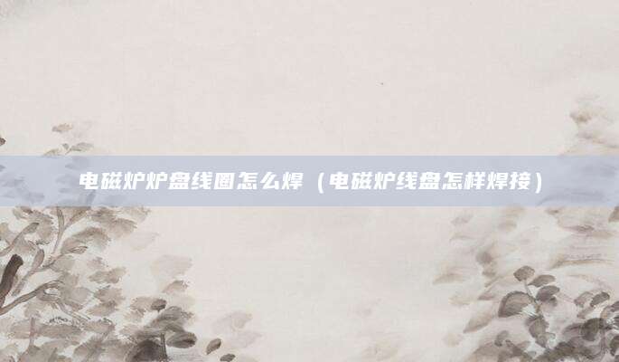 电磁炉炉盘线圈怎么焊（电磁炉线盘怎样焊接）