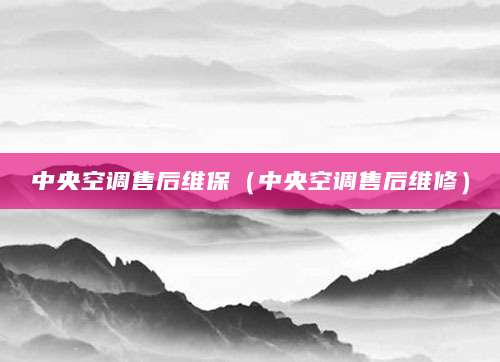 中央空调售后维保（中央空调售后维修）