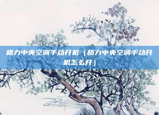 格力中央空调手动开机（格力中央空调手动开机怎么开）