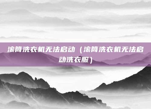 滚筒洗衣机无法启动（滚筒洗衣机无法启动洗衣服）