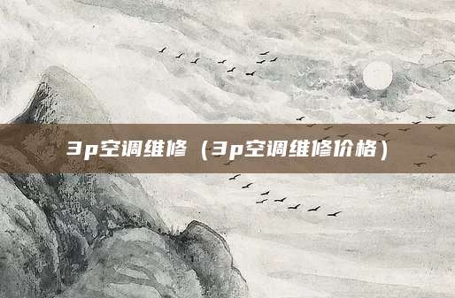 3p空调维修（3p空调维修价格）