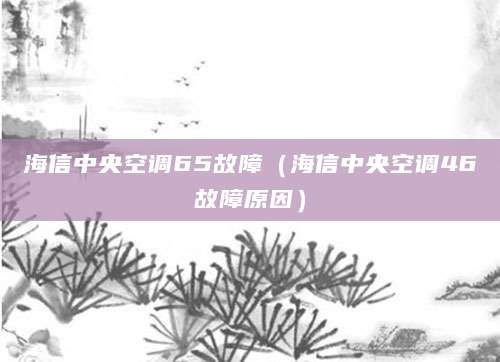 海信中央空调65故障（海信中央空调46故障原因）