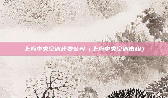 上海中央空调计费公司（上海中央空调出租）
