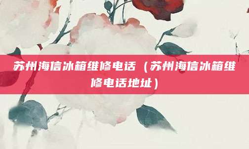苏州海信冰箱维修电话（苏州海信冰箱维修电话地址）