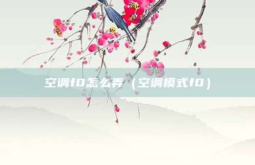 空调f0怎么弄（空调模式f0）