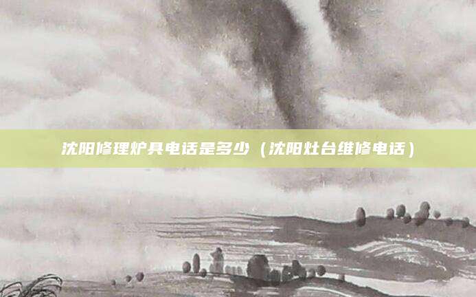 沈阳修理炉具电话是多少（沈阳灶台维修电话）