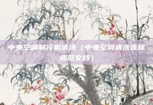 中央空调制冷机清洗（中央空调清洗流程规范文档）
