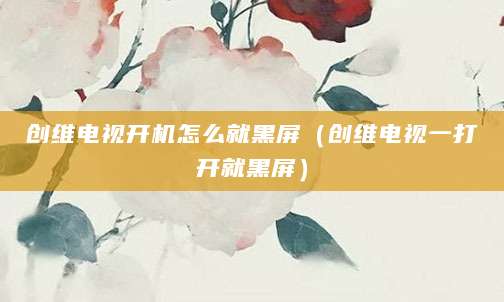 创维电视开机怎么就黑屏(创维电视一打开就黑屏)