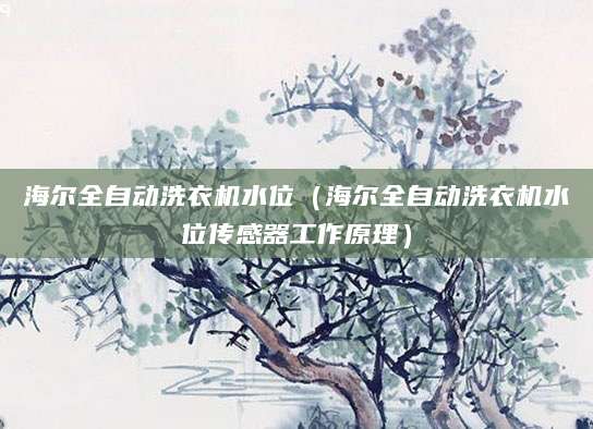 海尔全自动洗衣机水位(海尔全自动洗衣机水位传感器工作原理)