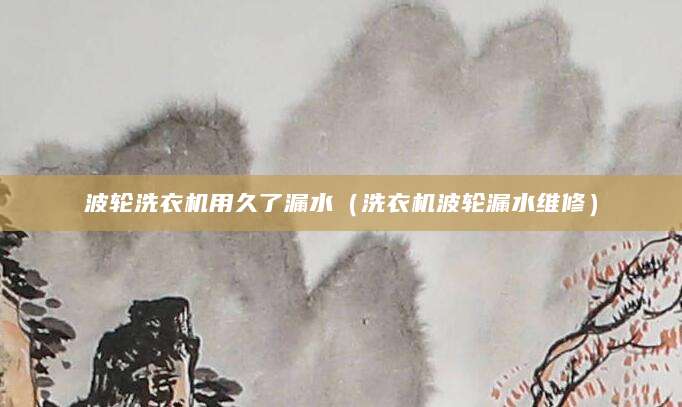 波轮洗衣机用久了漏水（洗衣机波轮漏水维修）