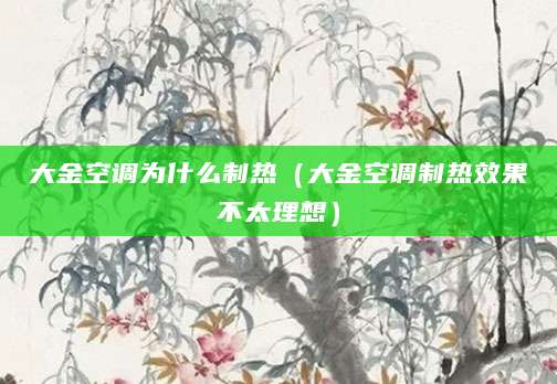 大金空调为什么制热(大金空调制热效果不太理想)