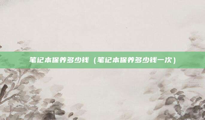 笔记本保养多少钱（笔记本保养多少钱一次）