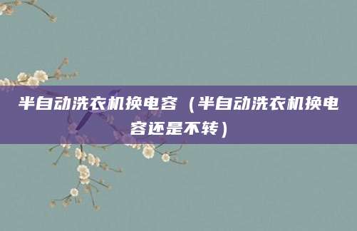 半自动洗衣机换电容（半自动洗衣机换电容还是不转）