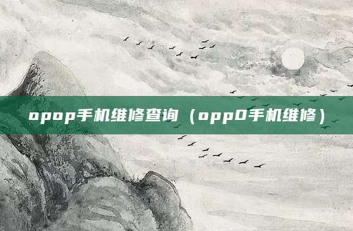 opop手机维修查询（opp0手机维修）