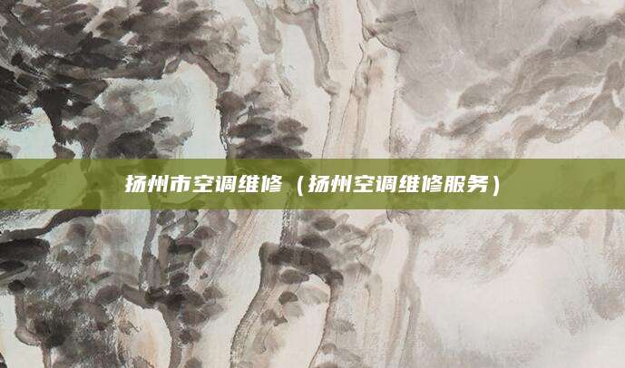扬州市空调维修(扬州空调维修服务)