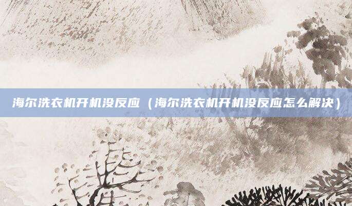 海尔洗衣机开机没反应（海尔洗衣机开机没反应怎么解决）