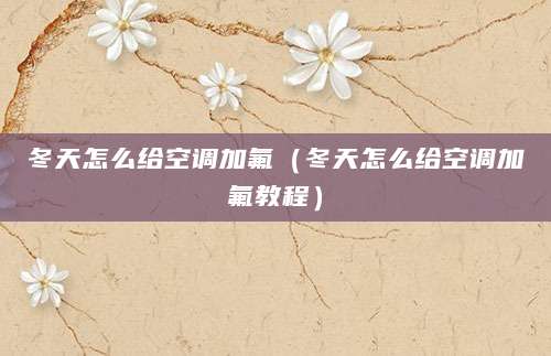 冬天怎么给空调加氟（冬天怎么给空调加氟教程）