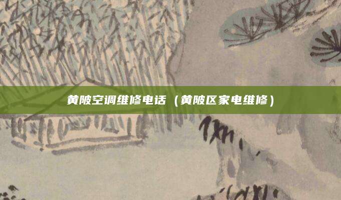 黄陂空调维修电话（黄陂区家电维修）