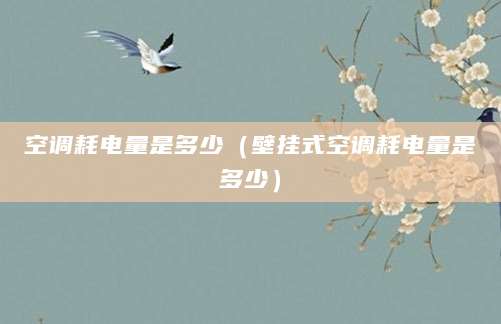 空调耗电量是多少(壁挂式空调耗电量是多少)