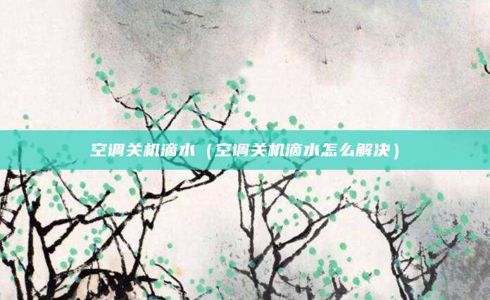 空调关机滴水（空调关机滴水怎么解决）