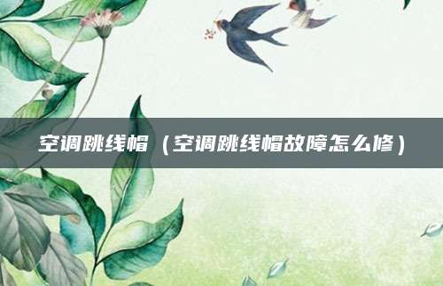 空调跳线帽(空调跳线帽故障怎么修)