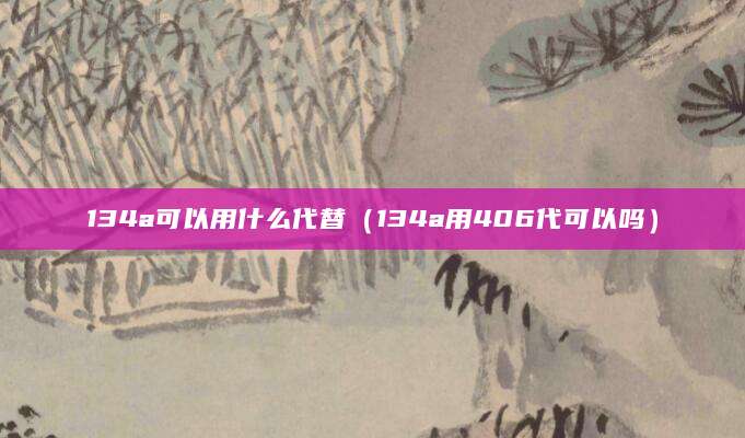 134a可以用什么代替（134a用406代可以吗）